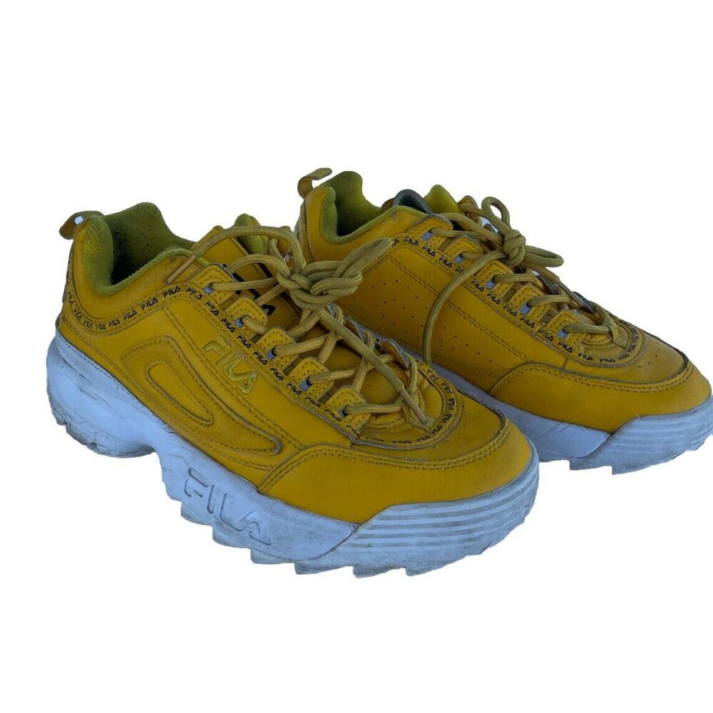 Fila Womens Disruptor 2 5FM00079-743 Yellow Casual Shoes Sneakers Size 7